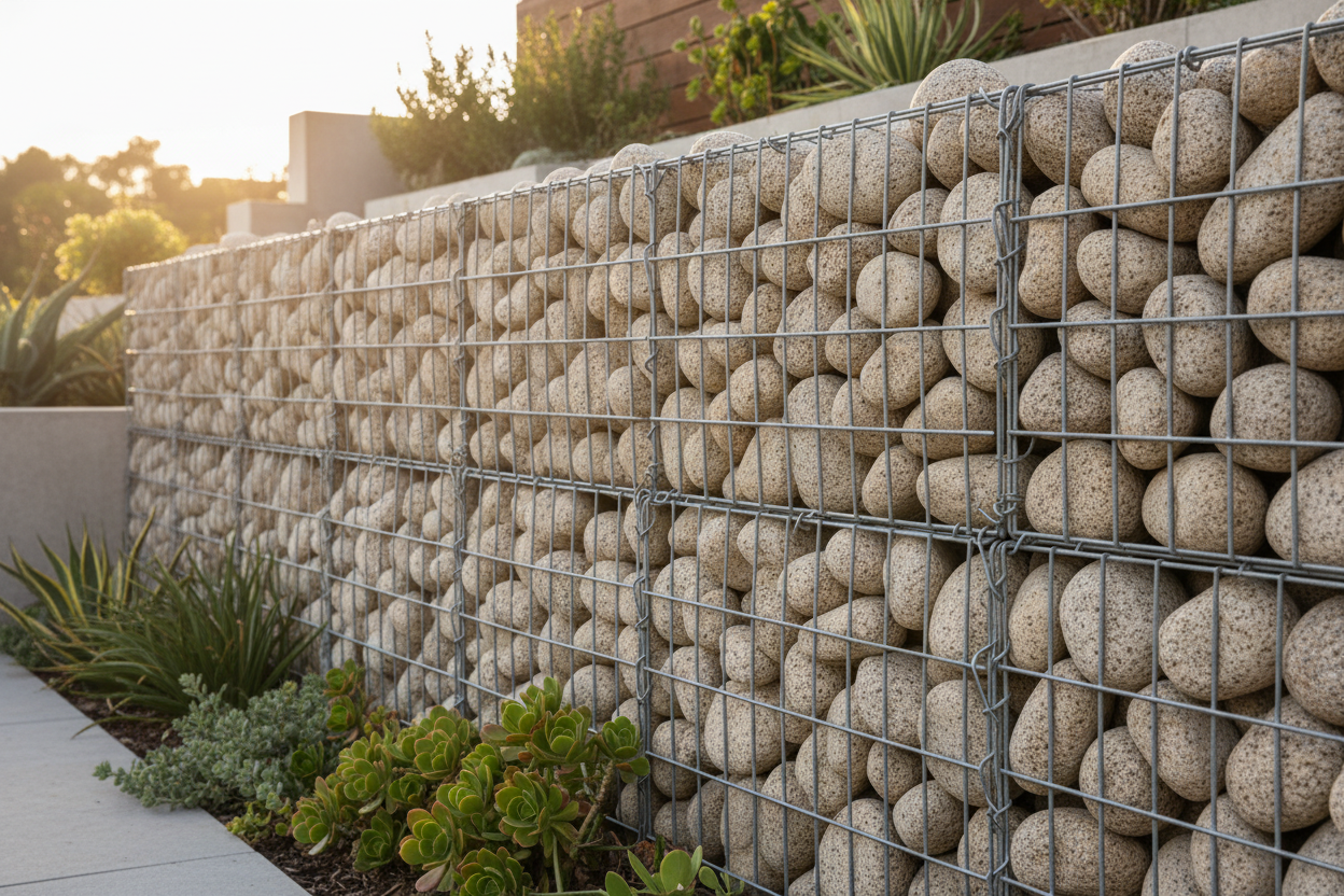 Gros galet de Granit Jaune big bag et roller