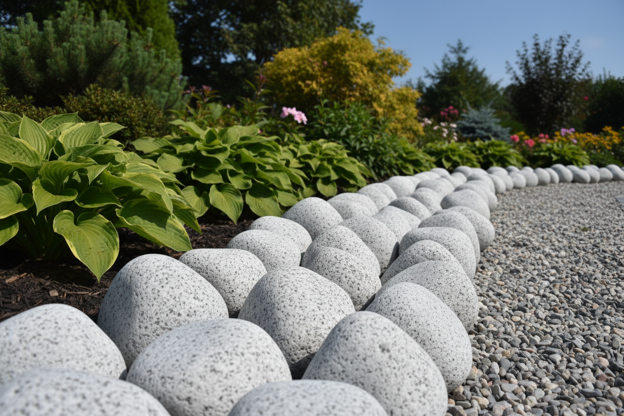 Gros galet granit bleu