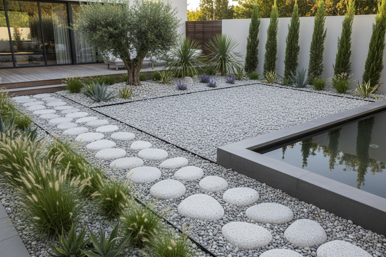 Gros galet granit bleu