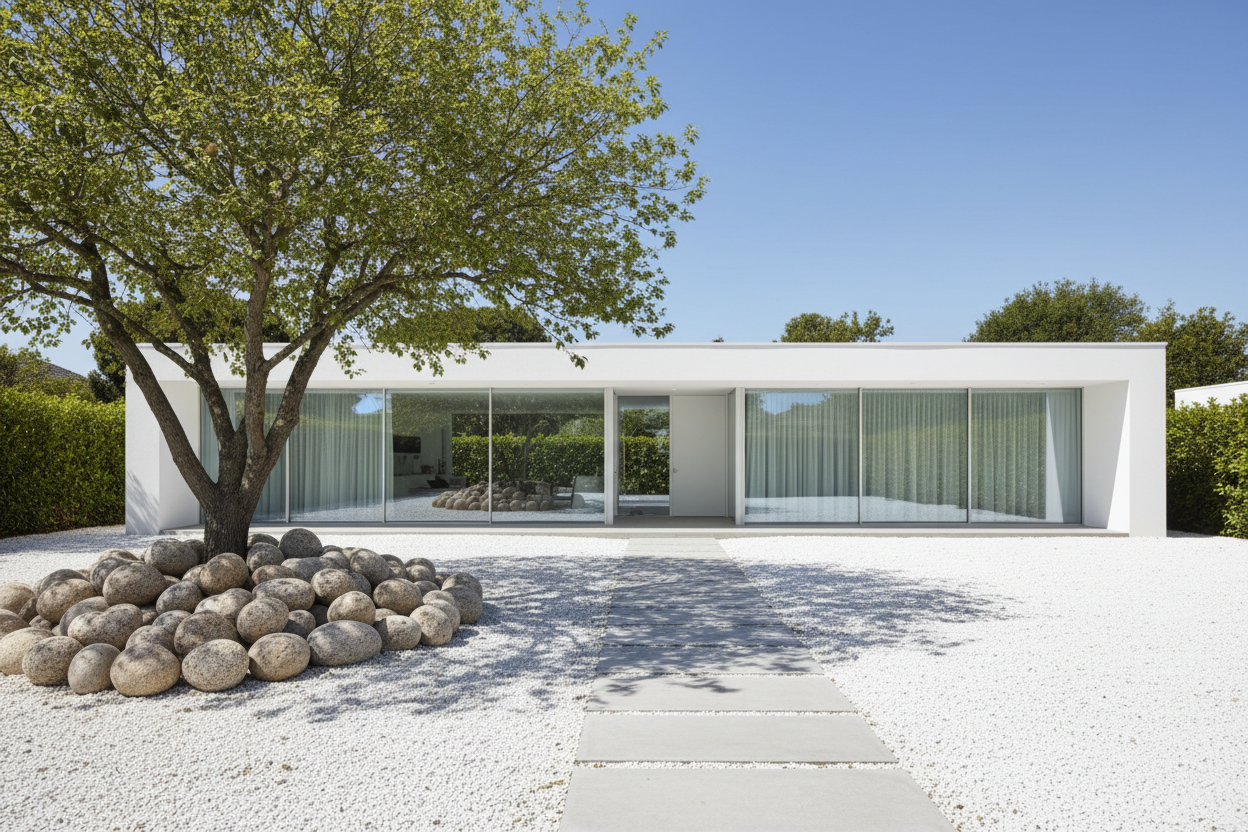 Gros galet de Granit Jaune big bag et roller