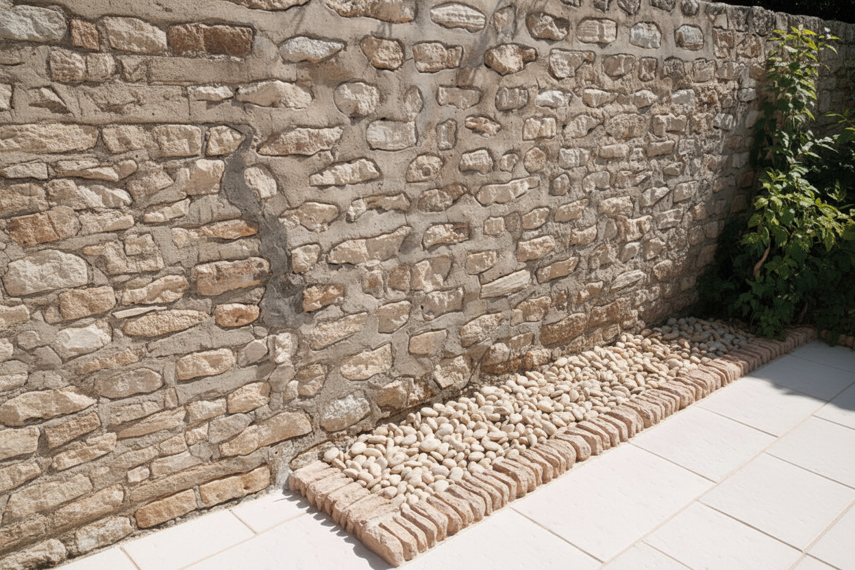 Bordure béton imitation pierre de jardin