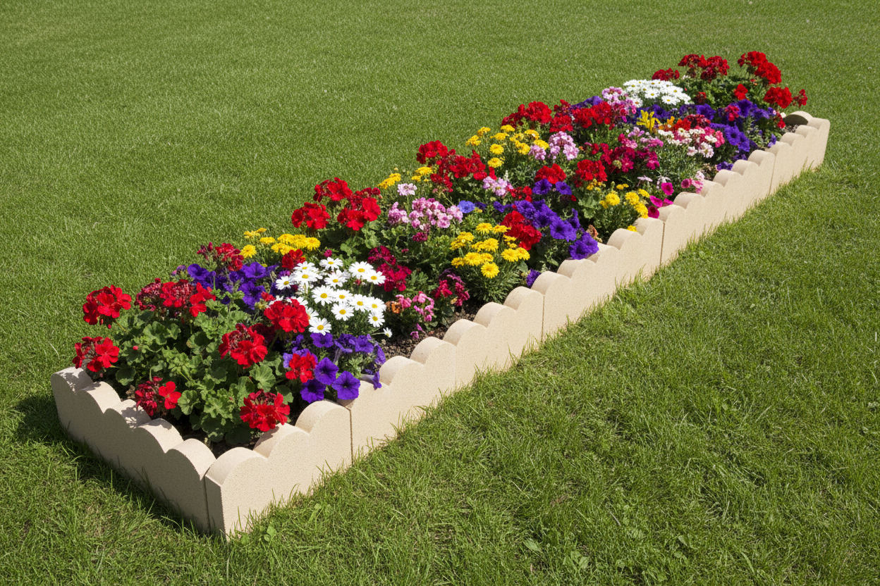 Bordillo de hormigon Ondas 50x20 cm.