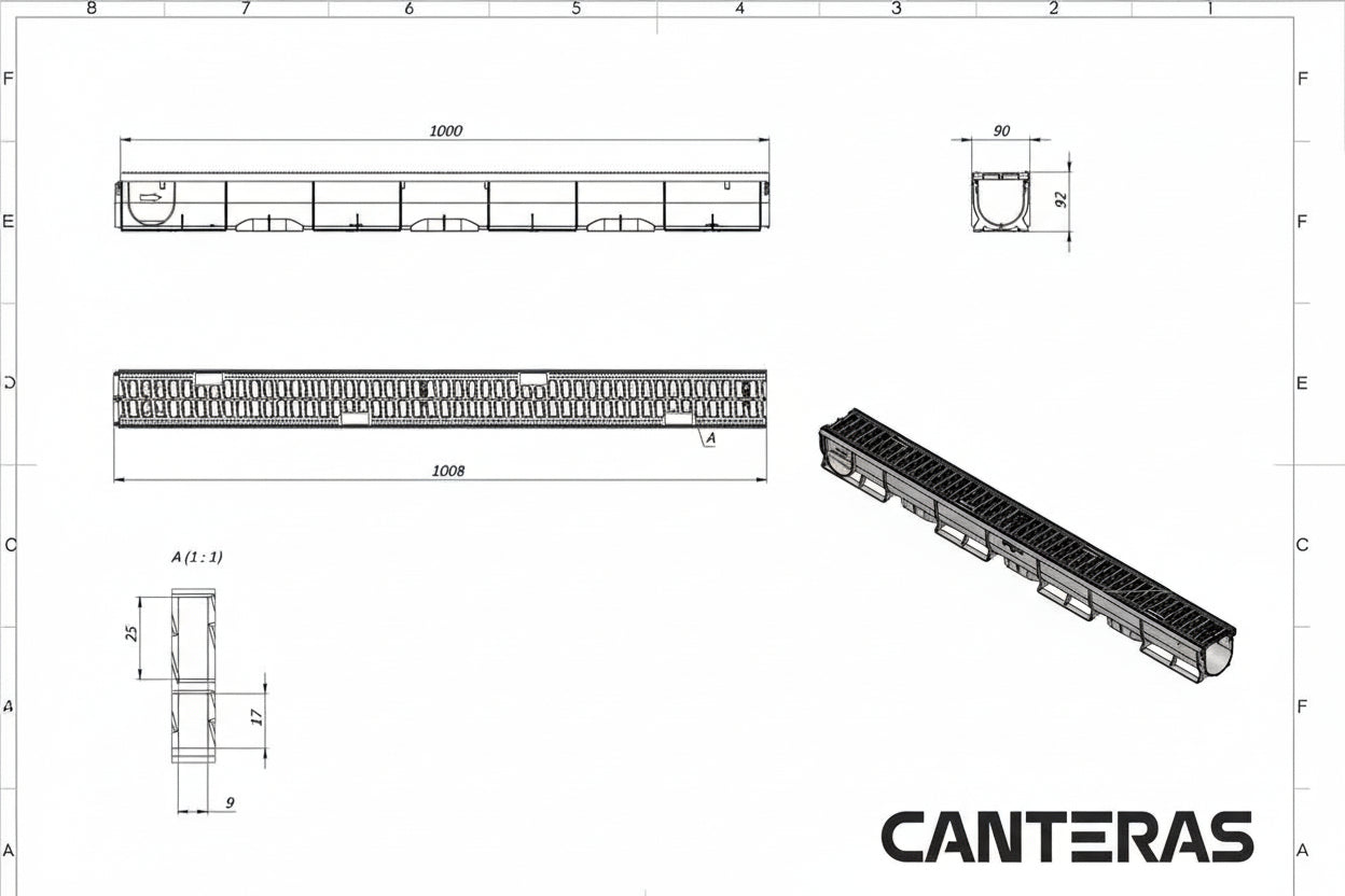 Canal de Drenaje de Plástico Vetonek Vetonek