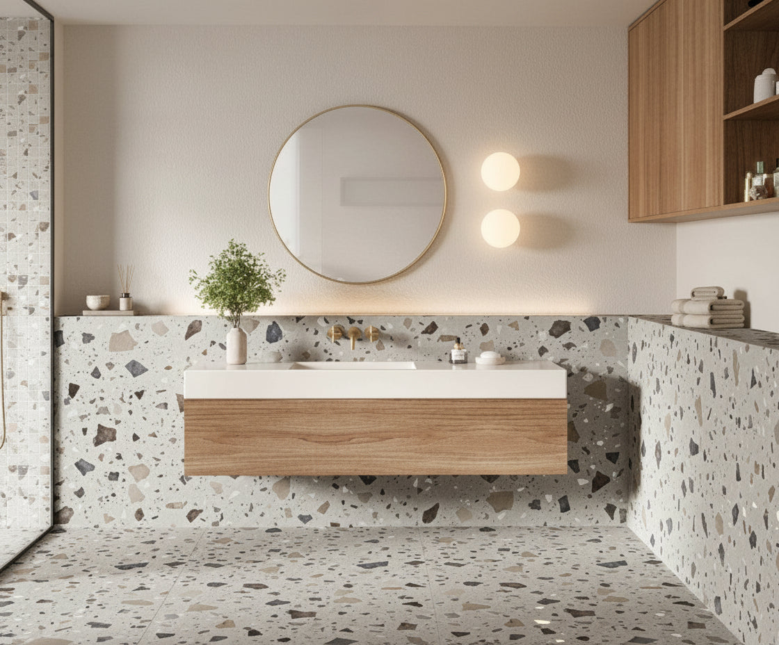 Baldosa Porcelánica Terrazo