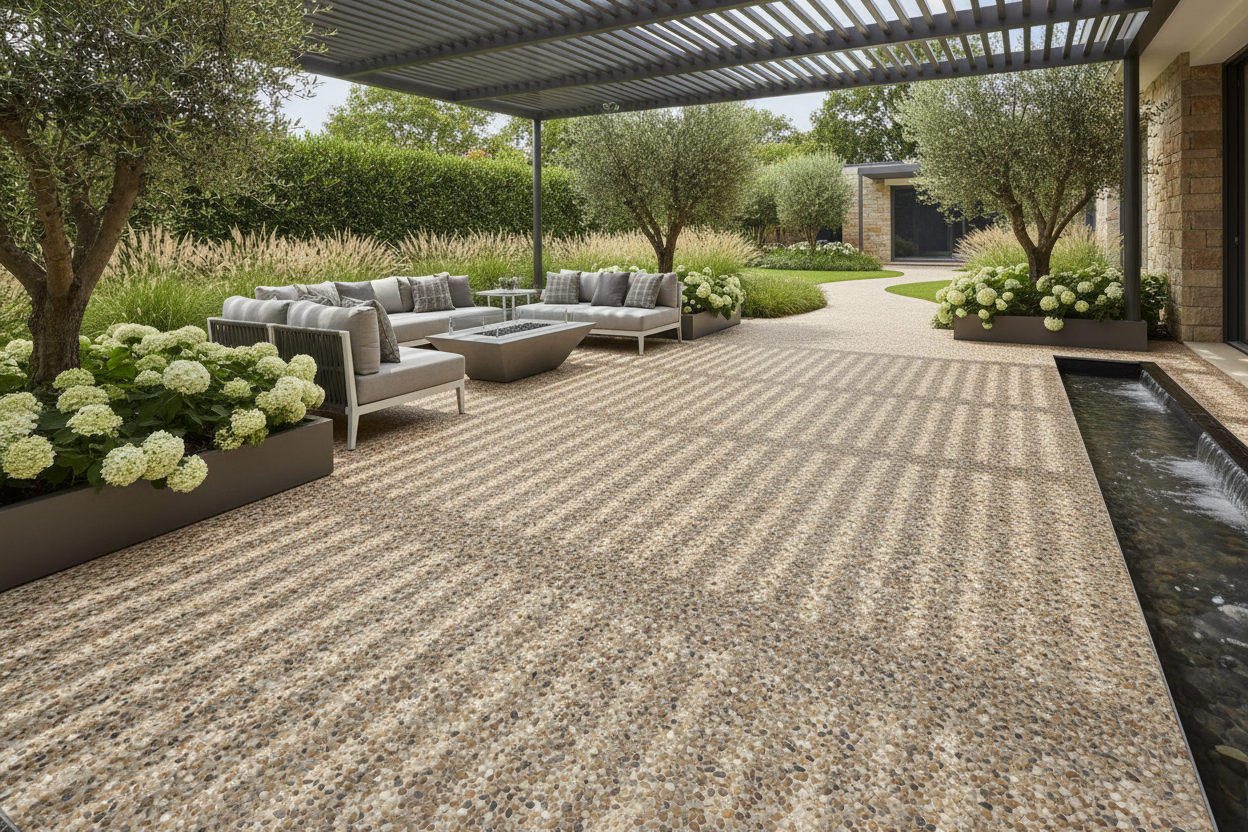 une photo de moquette de pierre exterieur