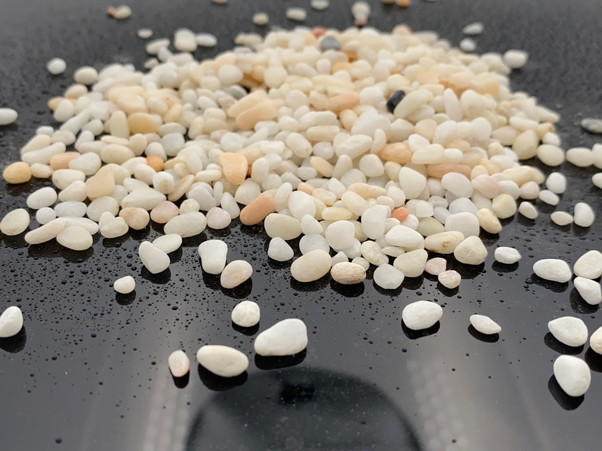 Canto rodado resina Blanco Rosa