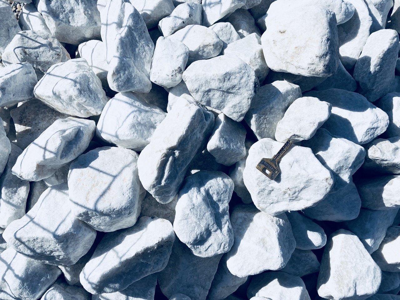Piedra gaviones Blanco Puro Premium
