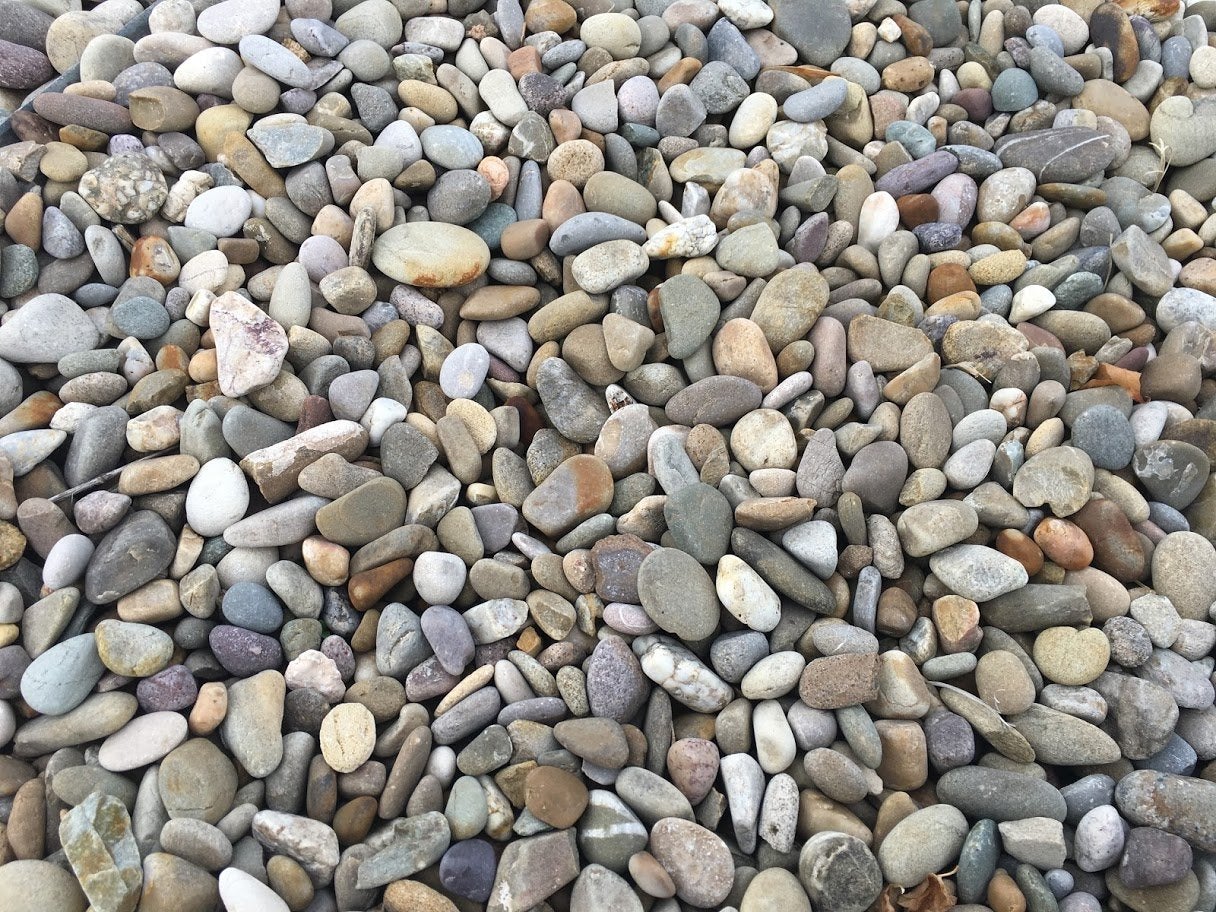 Gros galet de rivière Gris