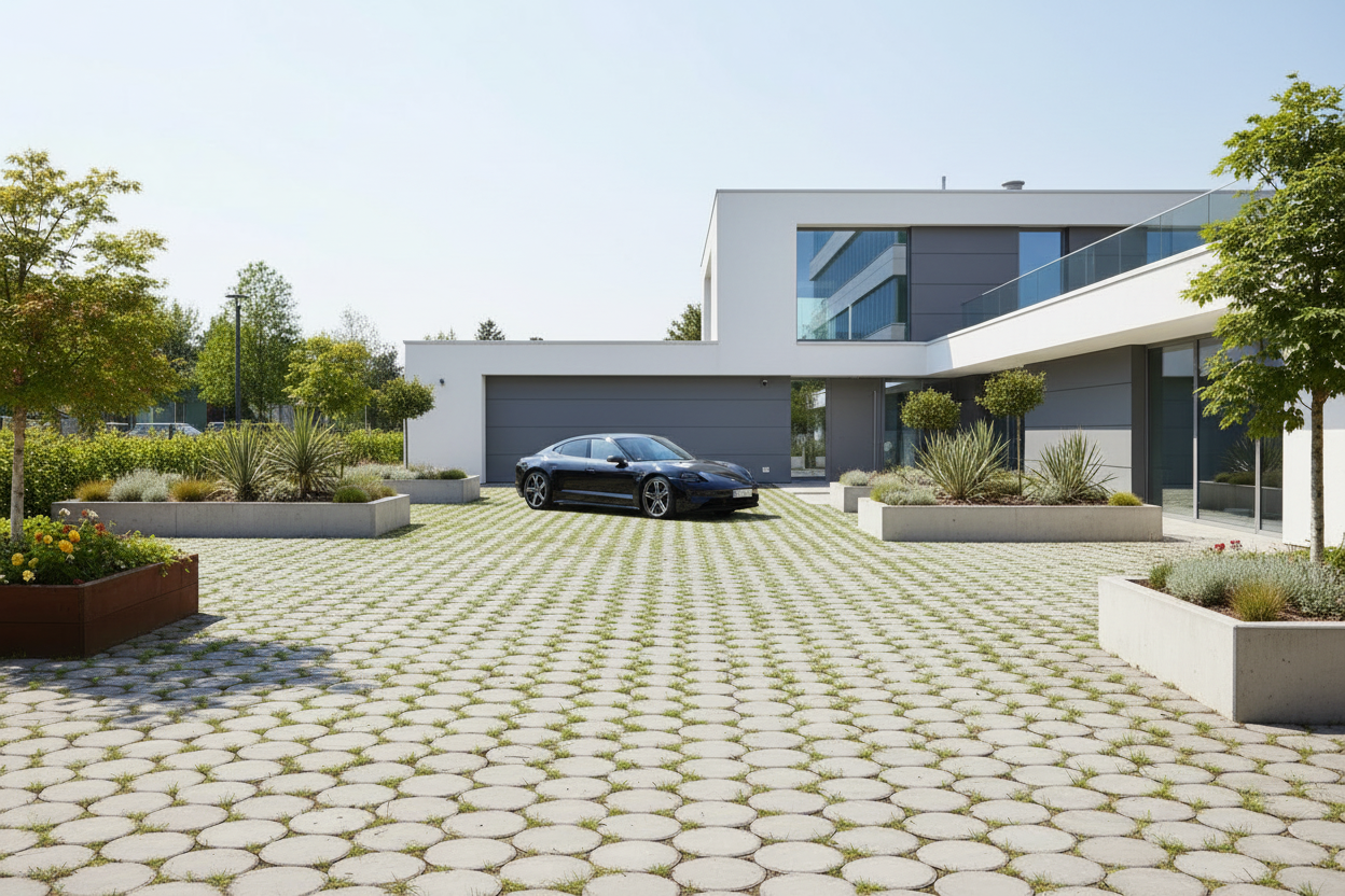 Adoquin redondo de hormigón