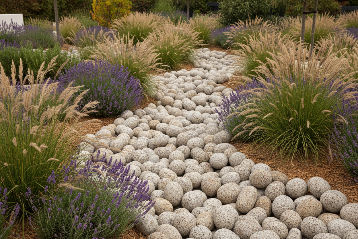 Gros galet de Granit Jaune  big bag et roller