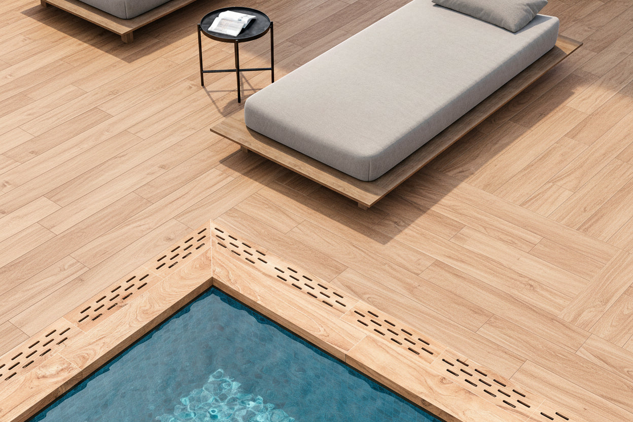 Losa porcelánica para exterior MaderaXL