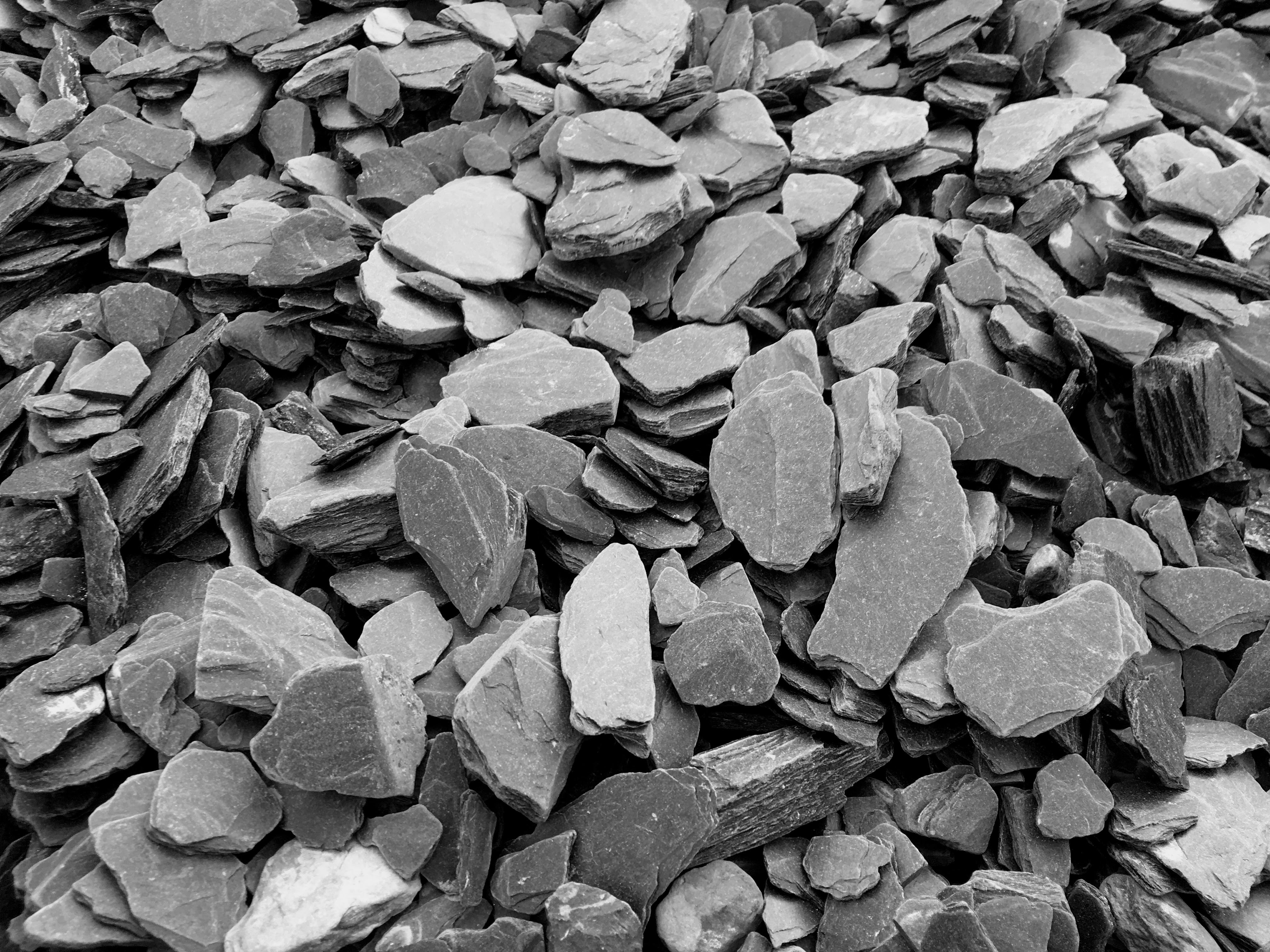 Pizarra triturada grava gris negra