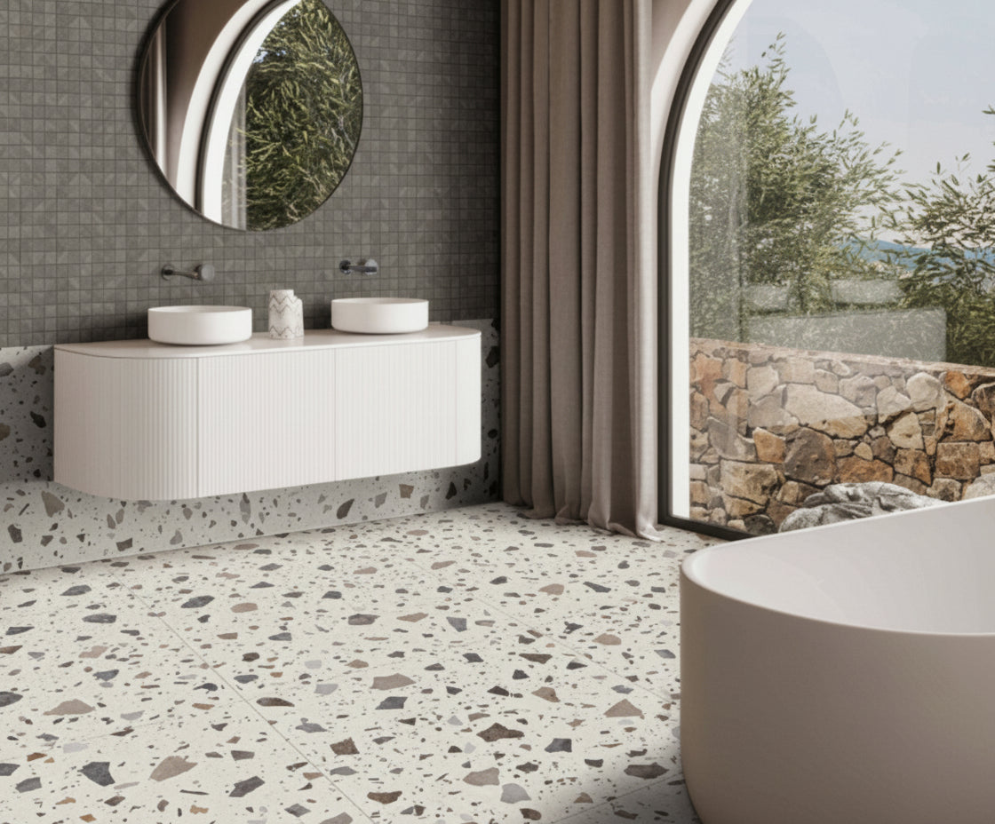 Baldosa Porcelánica Terrazo