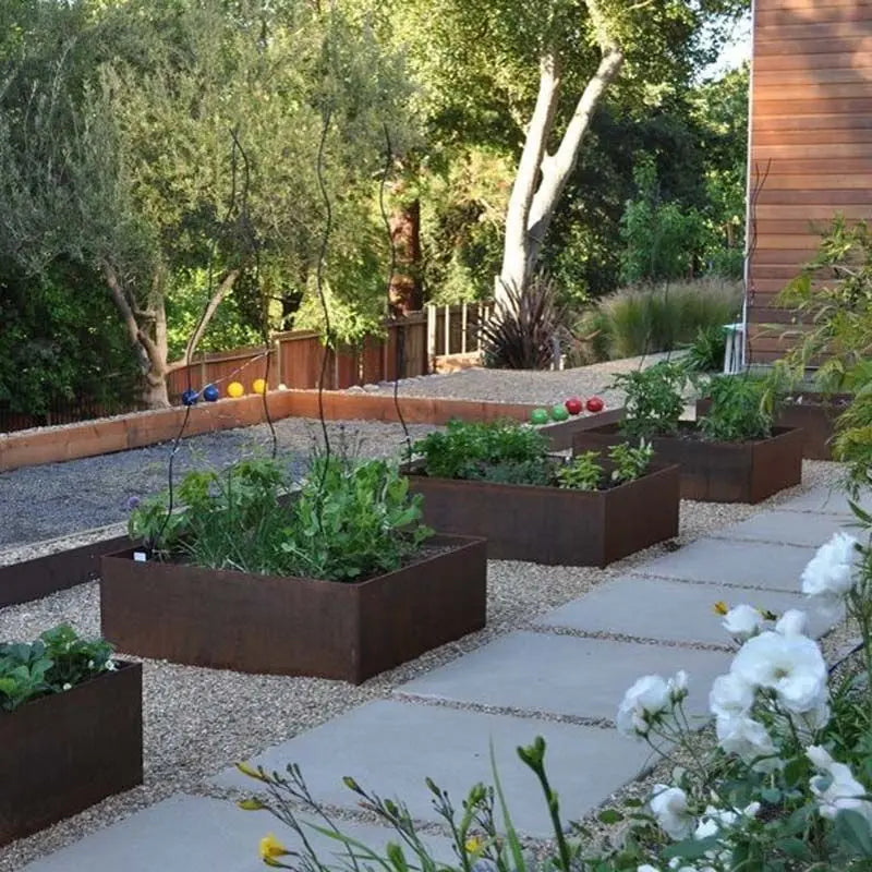 Jardinero CUBO BAJO Acero Corten - Vetonek