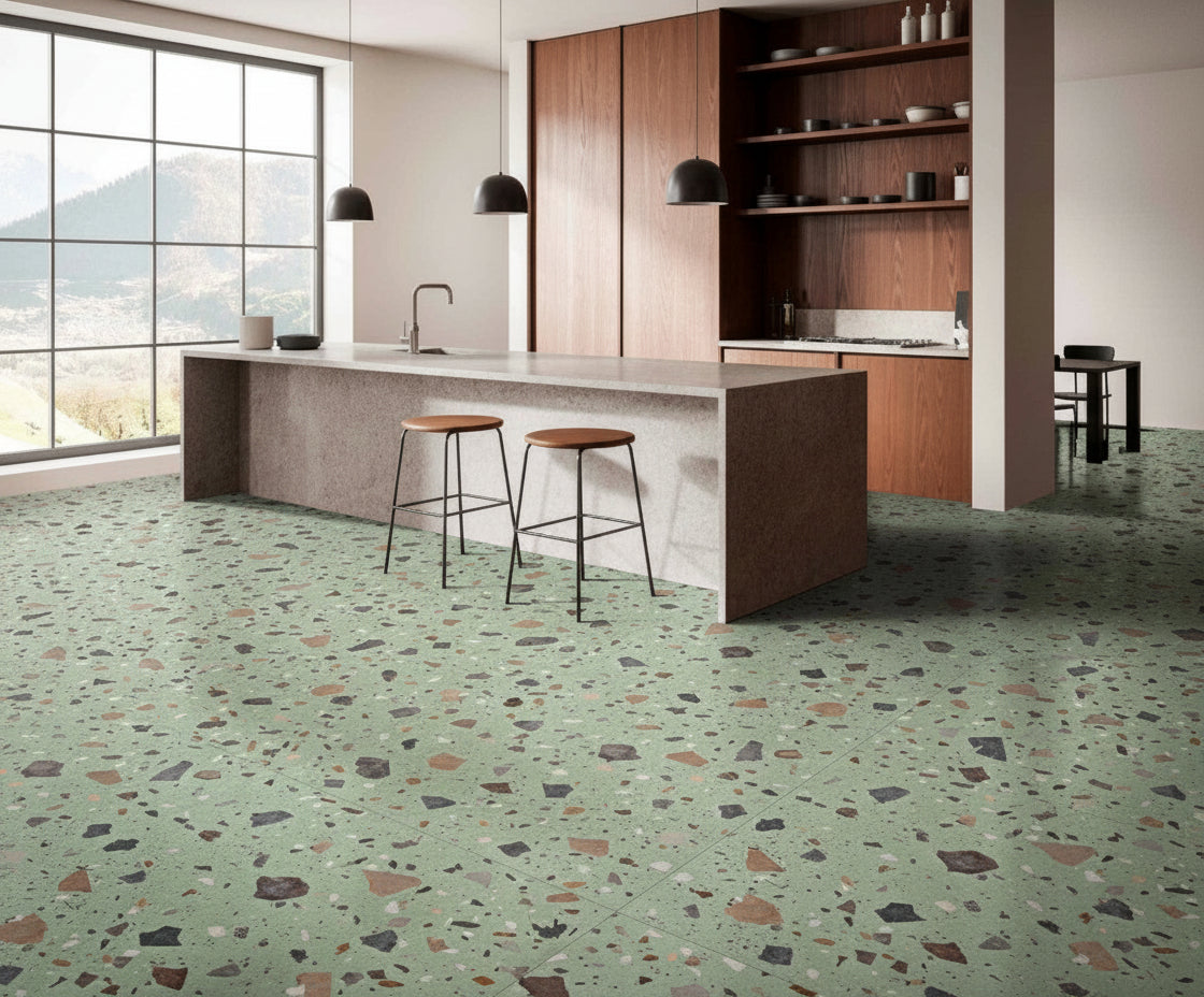 Baldosa Porcelánica Terrazo